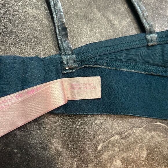 Victorias Secret Pink 2017 Unlined Women’s Medium Blue Bralette - Picture 7 of 8